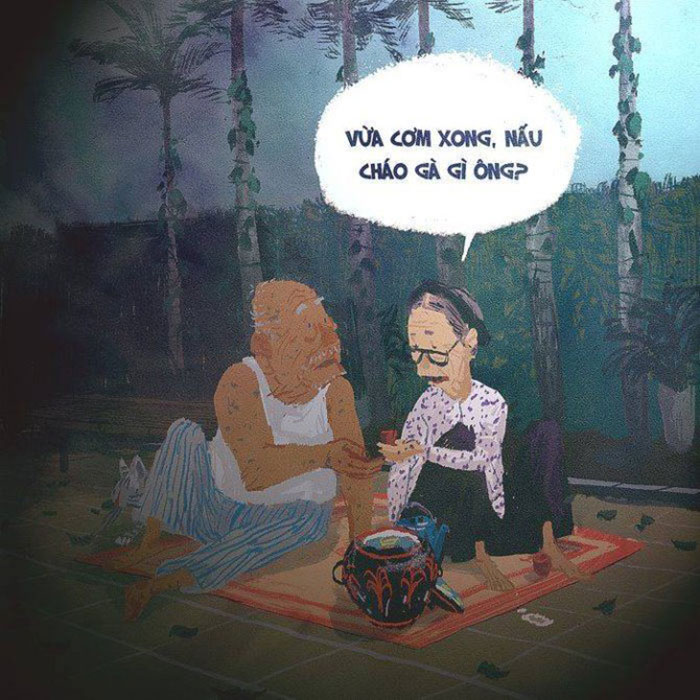 Trải chiếu ngắm trăng - Thơ: Nguyễn Thế Hoàng Linh - Minh họa: Thành Phong